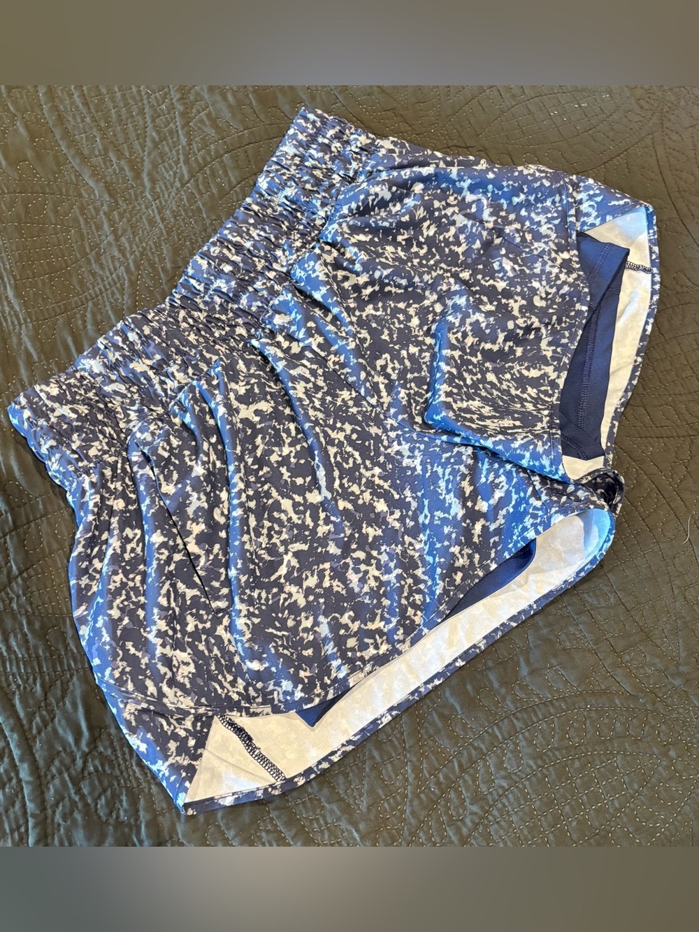 Avia Navy and White Patterned Workout Shorts